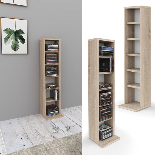 Vicco Scaffale per CD porta DVD scaffale a parete pensile libreria scaffale da ufficio