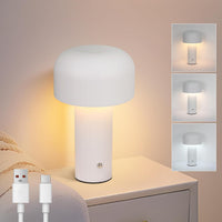 ZMH Lampada da tavolo LED wireless metallo moderna 2W batteria ricaricabile dimmerabile per soggiorno