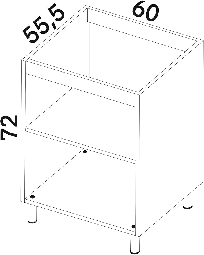 Mobile Base da 60. H 72 CM L 60 CM P 55,5 CM FAGGIO