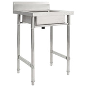 Lavello professionale da cucina vasca singola 60 x 60 cm acciaio inox 02_0002331