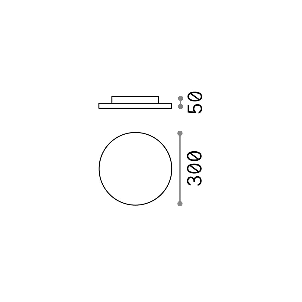 Plafoniera Moderna Mib Alluminio-Materie Plastiche Bianco Led 19W 3000K