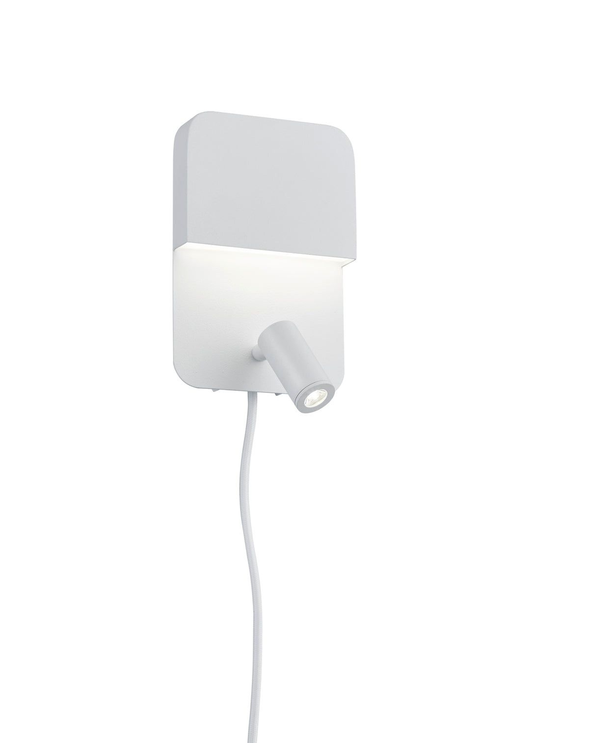 Applique da Interno a LED in Metallo Bianco Opaco