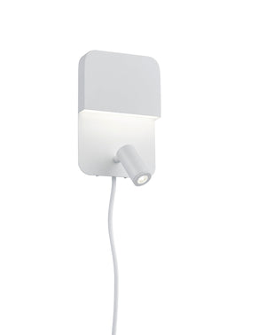 Applique da Interno a LED in Metallo Bianco Opaco