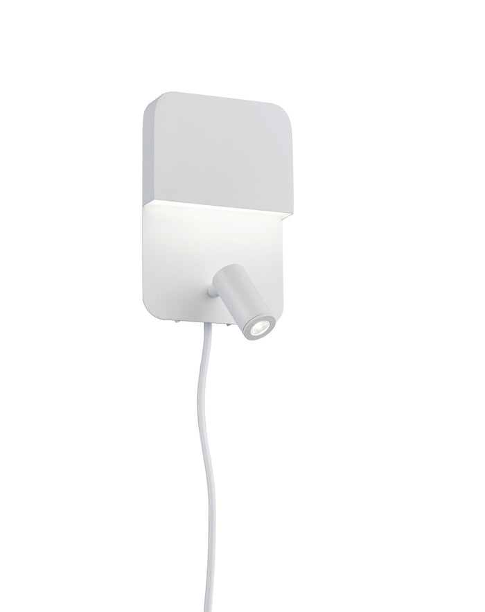 Applique da Interno a LED in Metallo Bianco Opaco