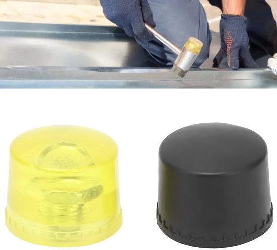 Impugnatura in Gomma - Set di 2 Testine di Sostituzione - Resistenti agli Urti - Antiscivolo - Leggera - Materiali di Alta Qualità in Gomma - Testa di Martello