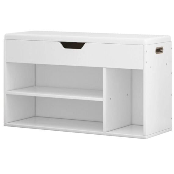 Scarpiera, bianca 80x30x44 cm