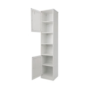 Mobile bagno alto con ripiani regolabili e 2 vani aperti; per bagno; bianco