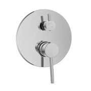 Miscelatore doccia a incasso in acciaio inox color nichel spazzolato con deviatore York