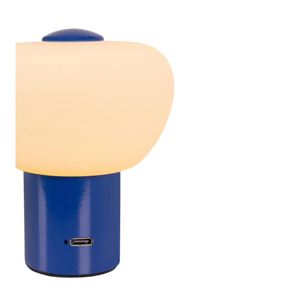 Lampada da tavolo LED wireless vetro blu GUSTAV Lucide