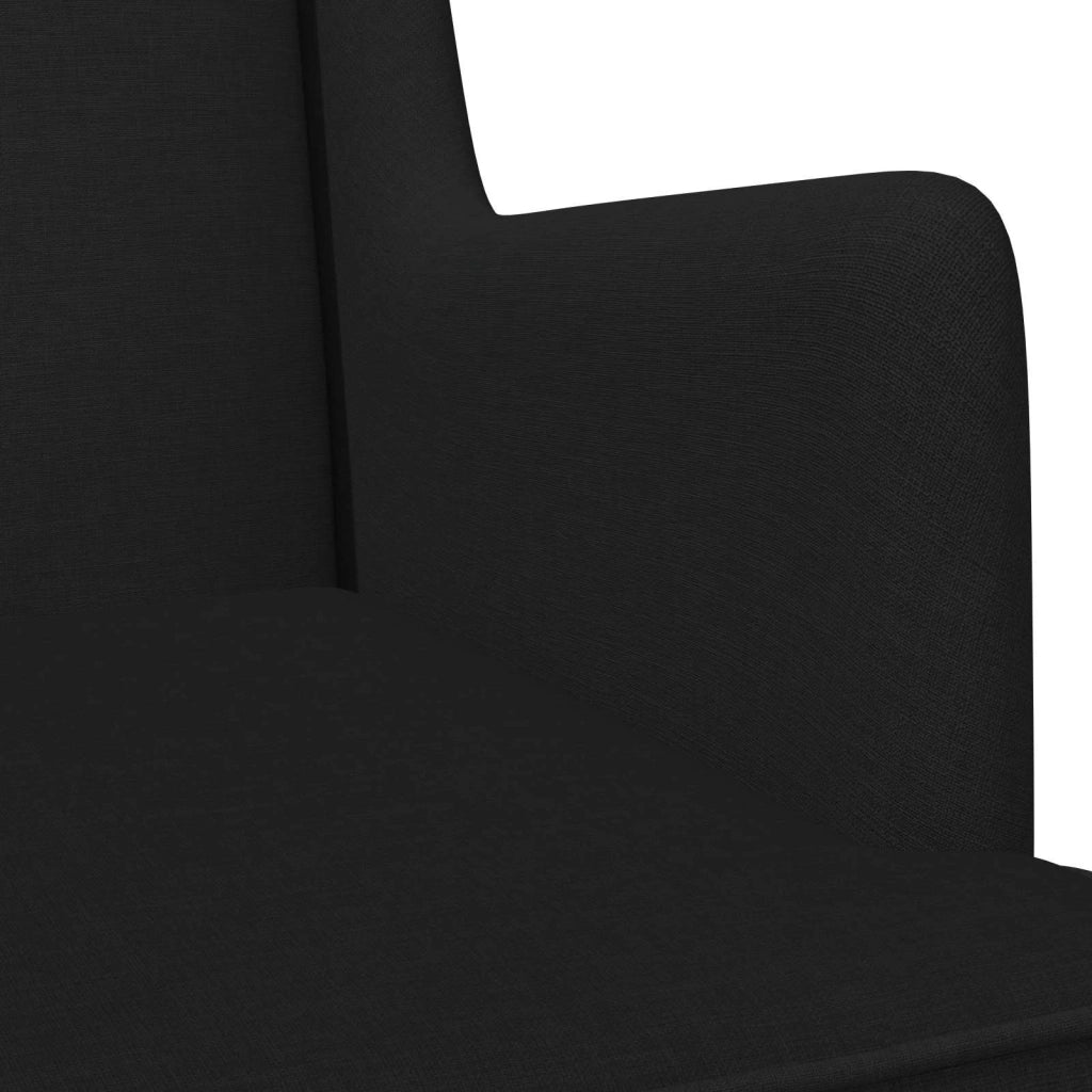 Sedia a dondolo Nero 62 x 80 x 85 cm Tessuto CFW5359519