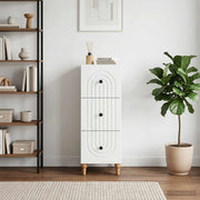 Mobile con Cassetti Bianco Lucido 33 x 34,5 x 90 cm 894159