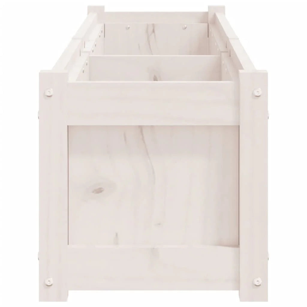 Fioriera rialzata per piante fiori terrazza giardino 150 x 31 x 31 cm legno massello di pino bianco 02_0037428