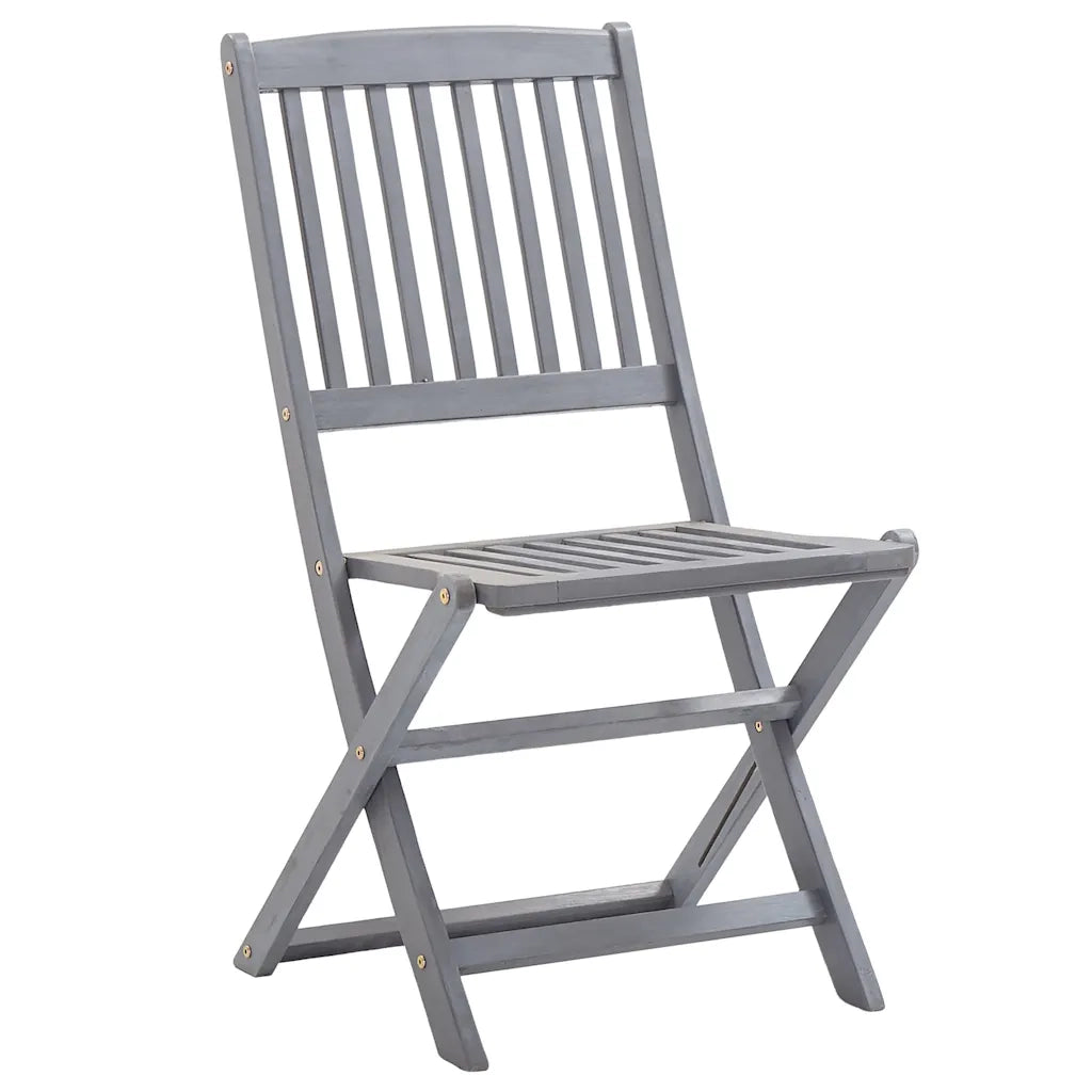 Sedie da Giardino Pieghevoli 4 pz in Legno Massello d'Acacia 46336
