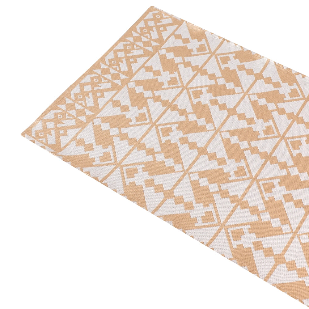 Tappeto per interni e per esterni con motivo geometrico 80 x 150 cm Beige moderno balcone patio