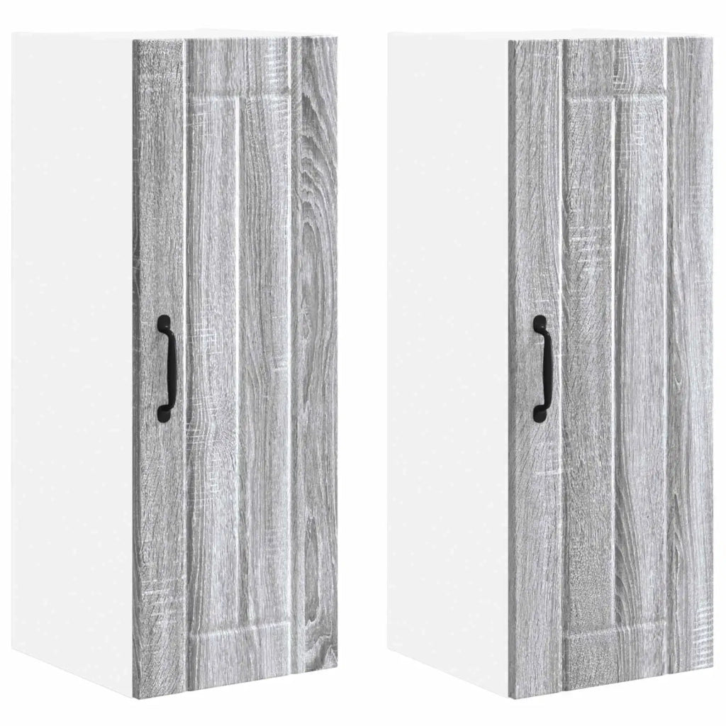 Pensile da cucina | Armadietto a muro LUCCA 2 pz Grigio Sonoma 30 x 31 x 80 cm