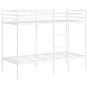 Letto singolo | Letto per adulti | Letto a Castello senza Materasso Bianco 90x190 cm in Acciaio