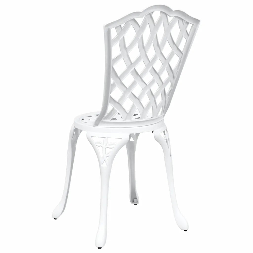 Sedia da Giardino 2 pcs Bianco 39 x 40 x 87cm Alluminio 42002396