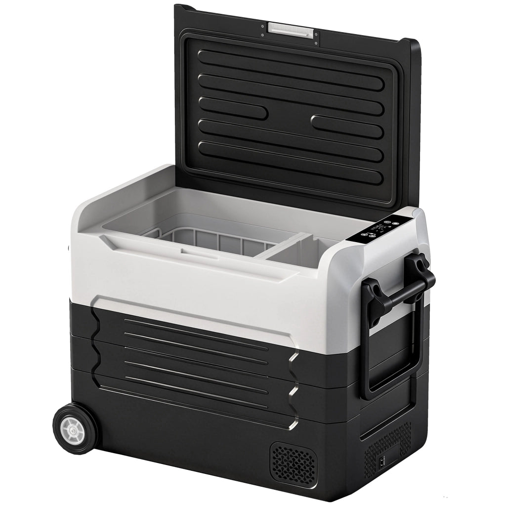 Frigorifero per Auto72,6x39x51,3 cm Capienza 50L Compressore Doppia Zona Controllo App Nero