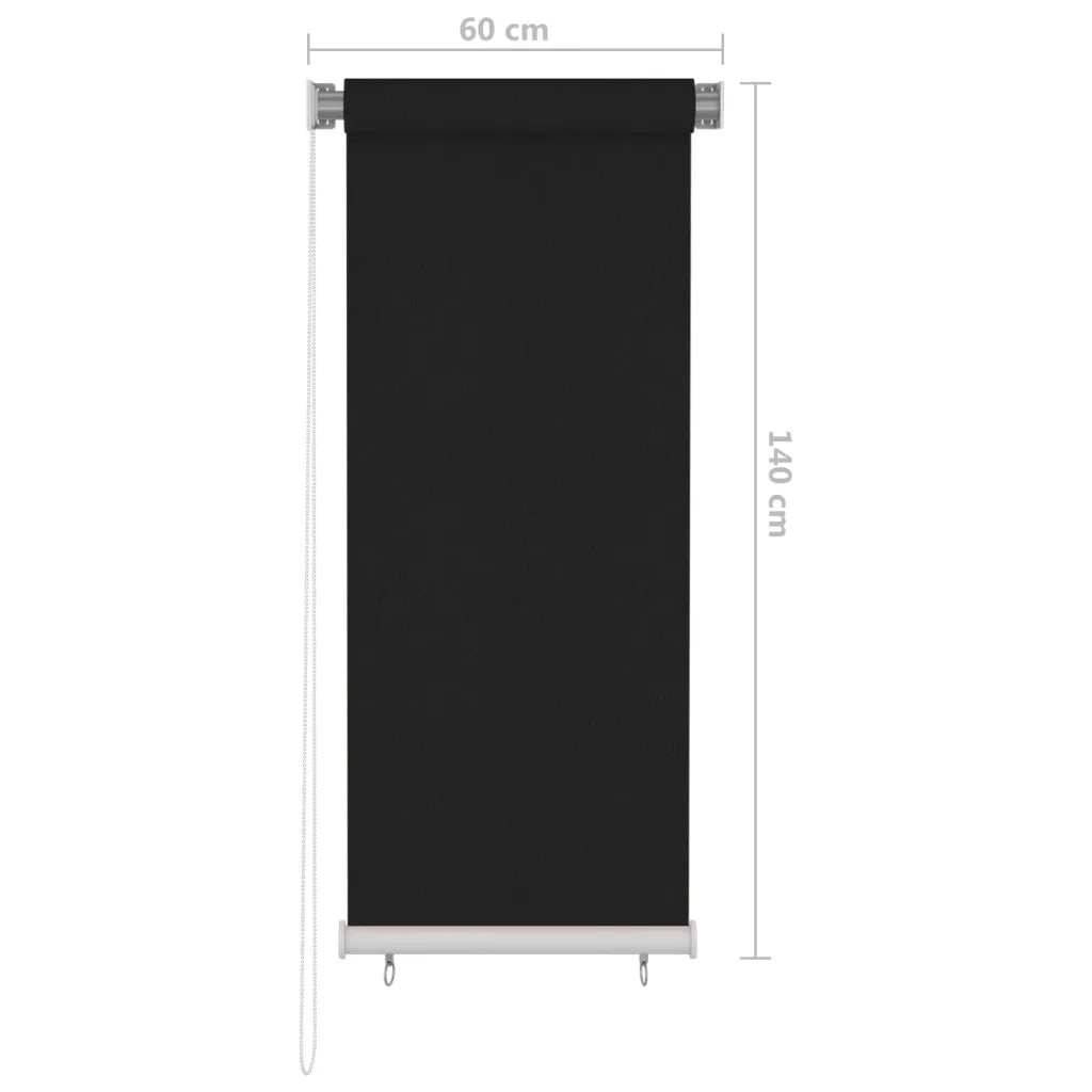 Tenda a rullo | Tenda avvolgibile per Esterni 60x140 cm Nera