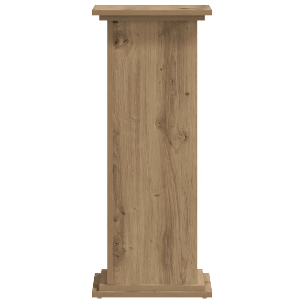 Supporto per Piante Rovere Artigianale 33x33x80 cm Multistrato 852977