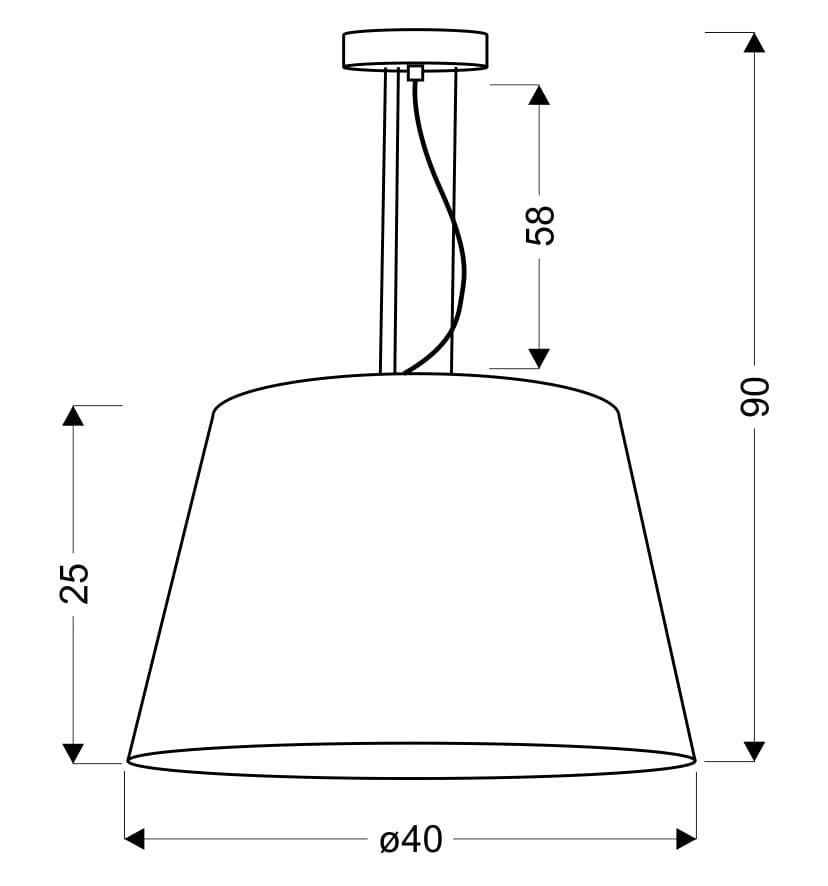 Lampada a sospensione Candellux Enyo 31-27620 bianca Ø40