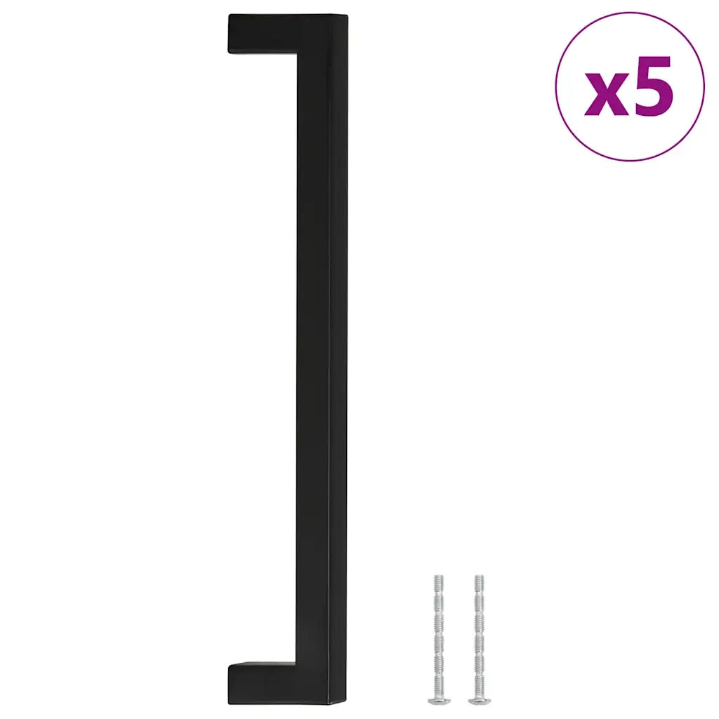 Maniglie per Mobili 5 pz Nere 224mm in Acciaio Inox CFW1554719