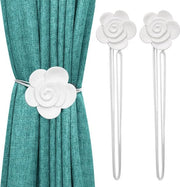 Gordino decorativo in camelia con magneti forti e resistenti in cera per decorazione a casa, caffè, ufficio, bianco