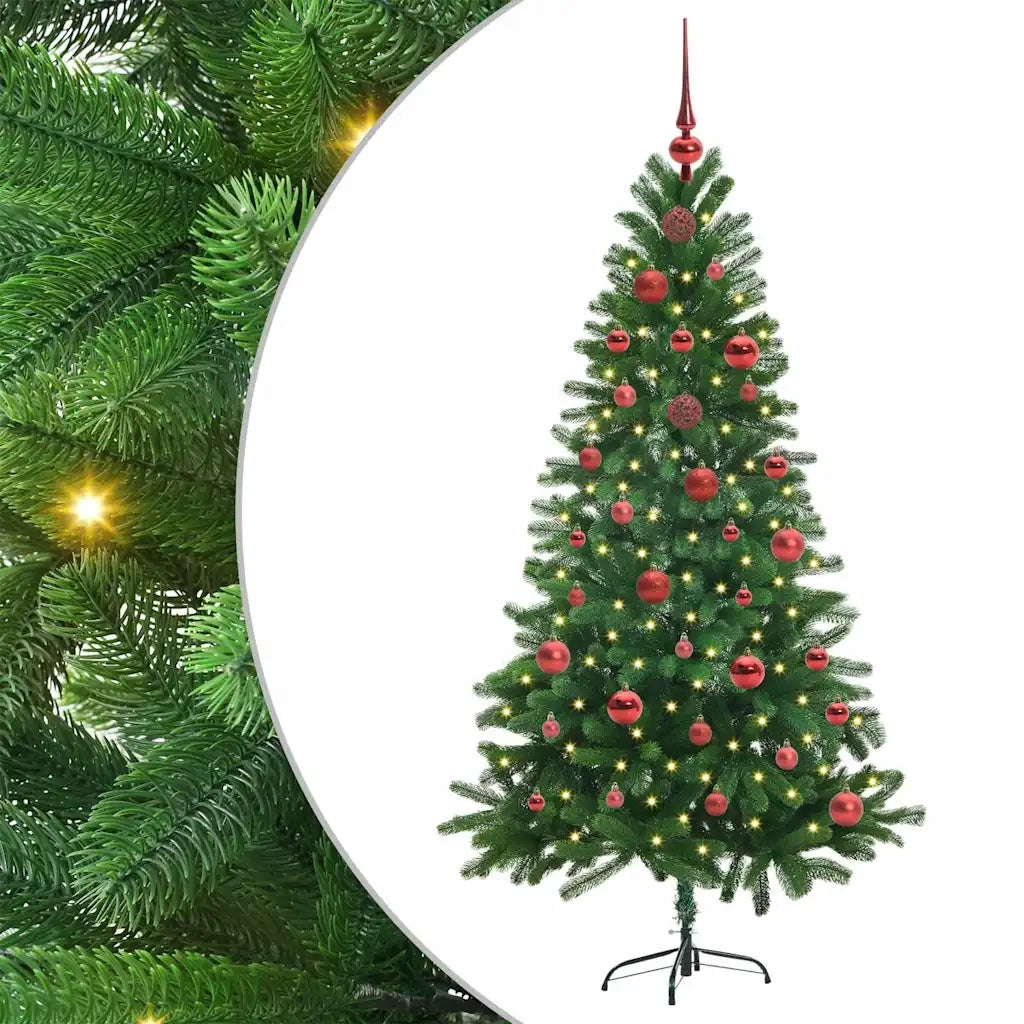 Albero di Natale con 150 LED con supporto-Luci decorative natalizie Verde 150 cm PE 211889