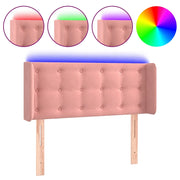 Testiera | Testata a LED Rosa 93x16x78/88 cm in Velluto