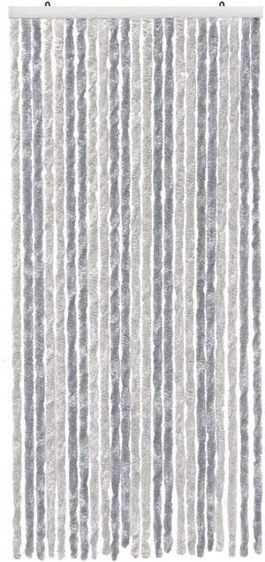 Tenda in Ciniglia 100x220 cm Porta Ingresso ProteggiSole Antimosche Lavabile Regolabile Argento