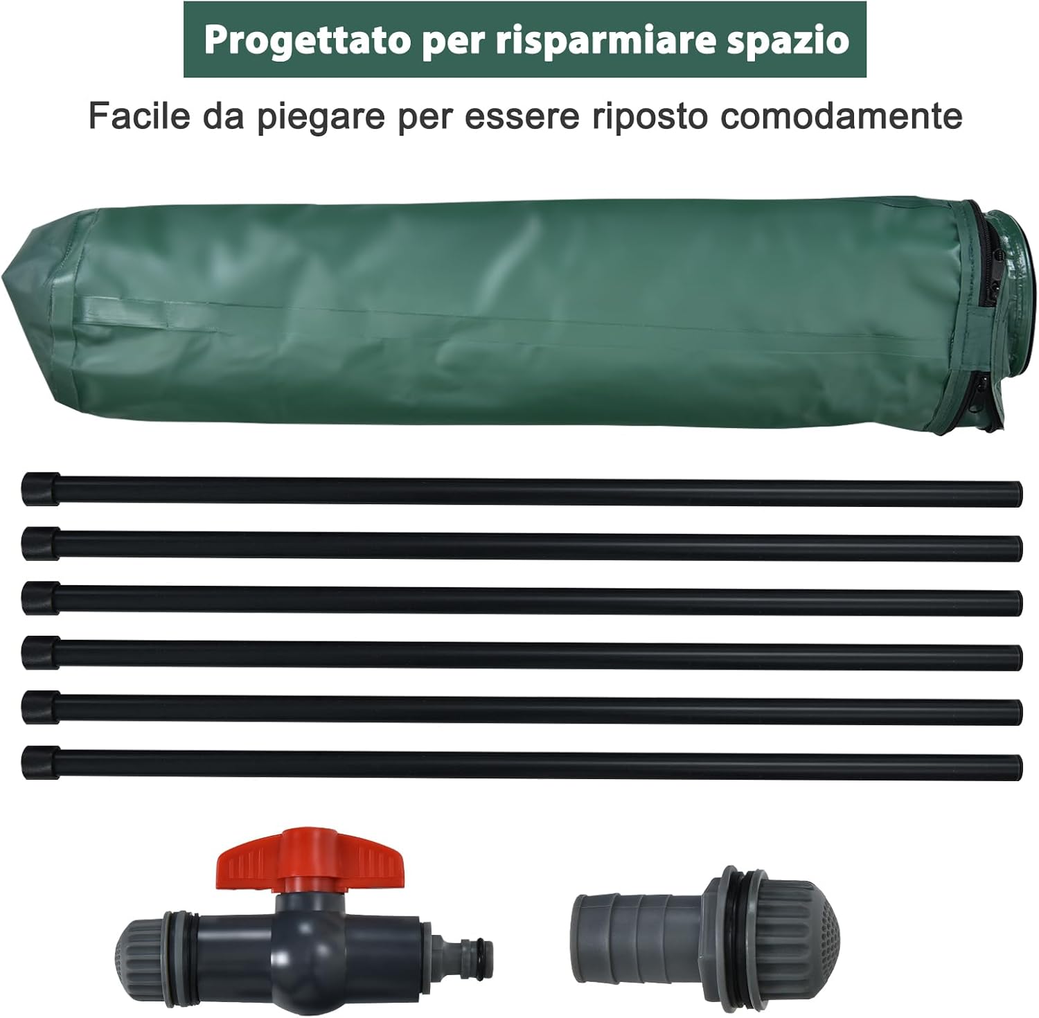 Bidone per la Raccolta dell'Acqua Piovana, Serbatoio Cisterna Raccolta Acqua, con Rubinetto, 200L