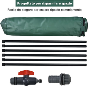 Bidone per la Raccolta dell'Acqua Piovana, Serbatoio Cisterna Raccolta Acqua, con Rubinetto, 200L