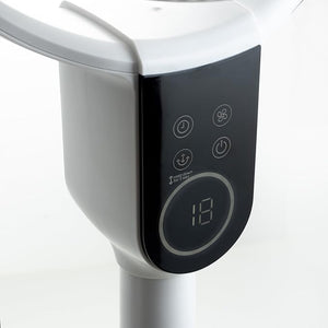 Innoliving Ventilatore a Piantana Digitale High Tech INN-533, Slim Design, Display Touch, Telecomando, Oscillazione 3D, Timer 12h, 3-12 Velocità, 50W, Ventilazione Potente fino a 5m