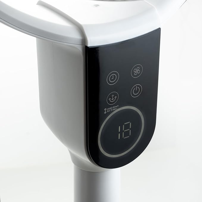 Innoliving Ventilatore a Piantana Digitale High Tech INN-533, Slim Design, Display Touch, Telecomando, Oscillazione 3D, Timer 12h, 3-12 Velocità, 50W, Ventilazione Potente fino a 5m