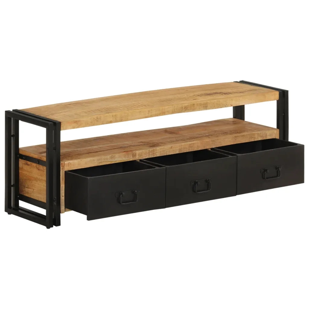 Mobile Porta TV 120x30x40 cm in Legno Massello di Mango 338466