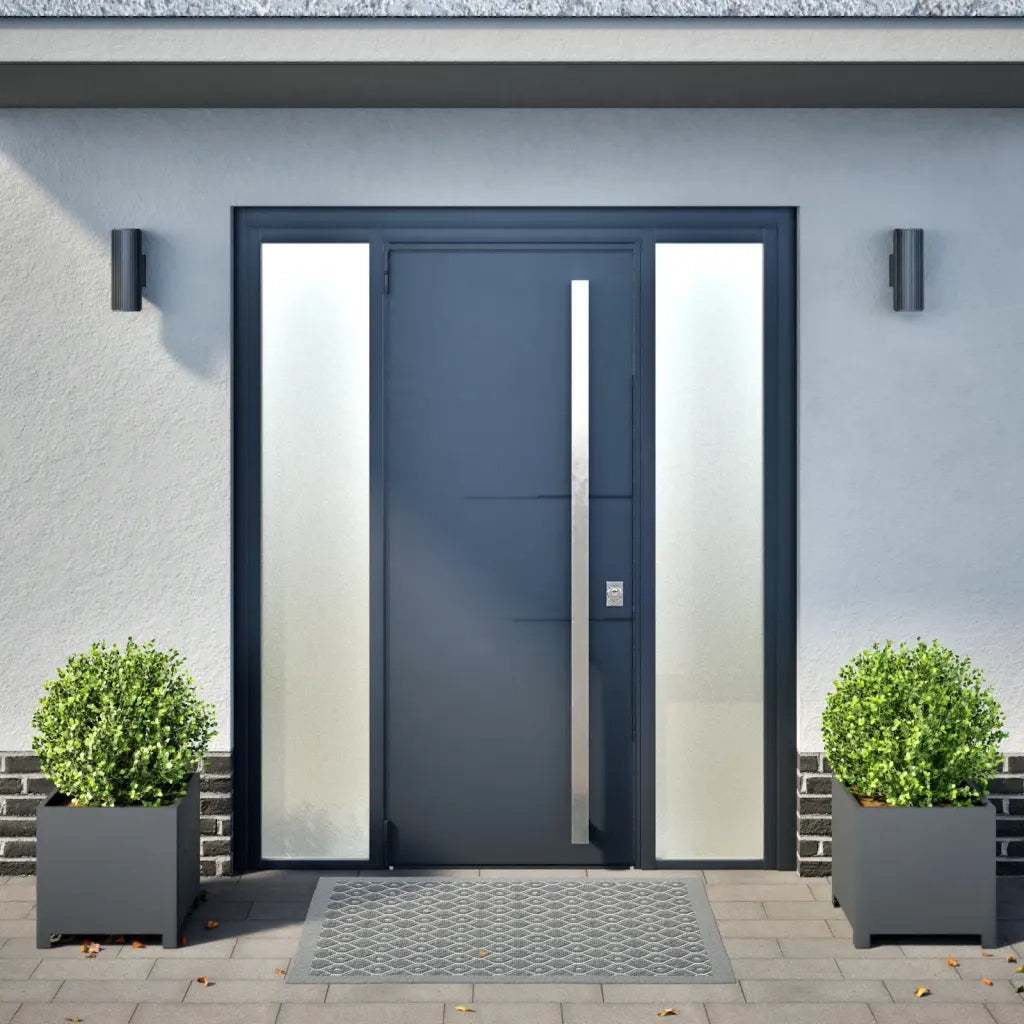 2 pz Fioriere | Cassetta per fiori | Vaso da Giardino Antracite 40x40x40 cm in Acciaio