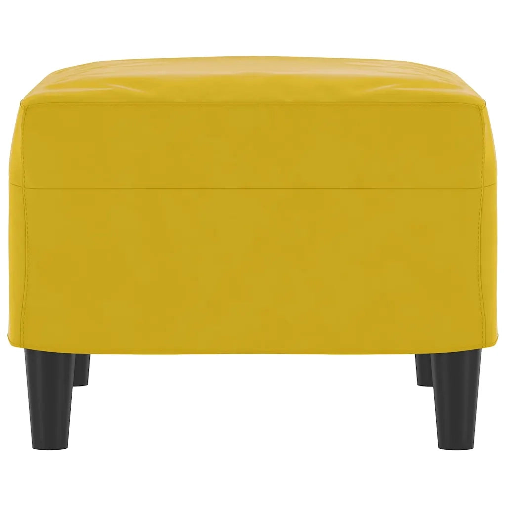 Poggiapiedi Giallo 60x50x41 cm in Velluto 349299