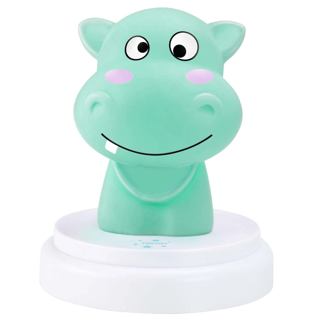 Ippopotamo LED Luce notturna SILLY HIPPO Design divertente Verde acqua Alecto
