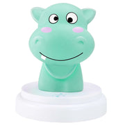 Ippopotamo LED Luce notturna SILLY HIPPO Design divertente Verde acqua Alecto