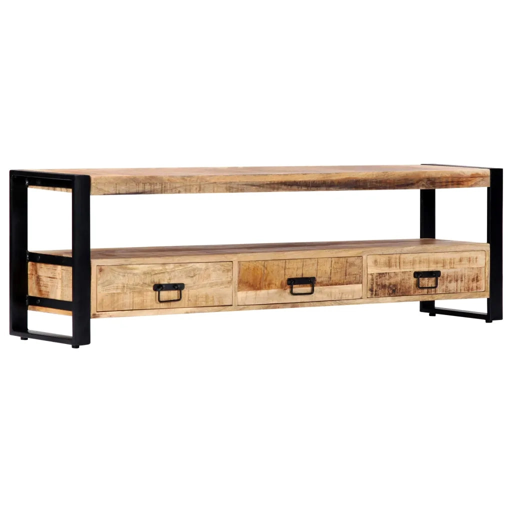 Mobile TV | Armadietto TV | Mobile Porta TV 150x30x45 cm in Legno Massello di Mango