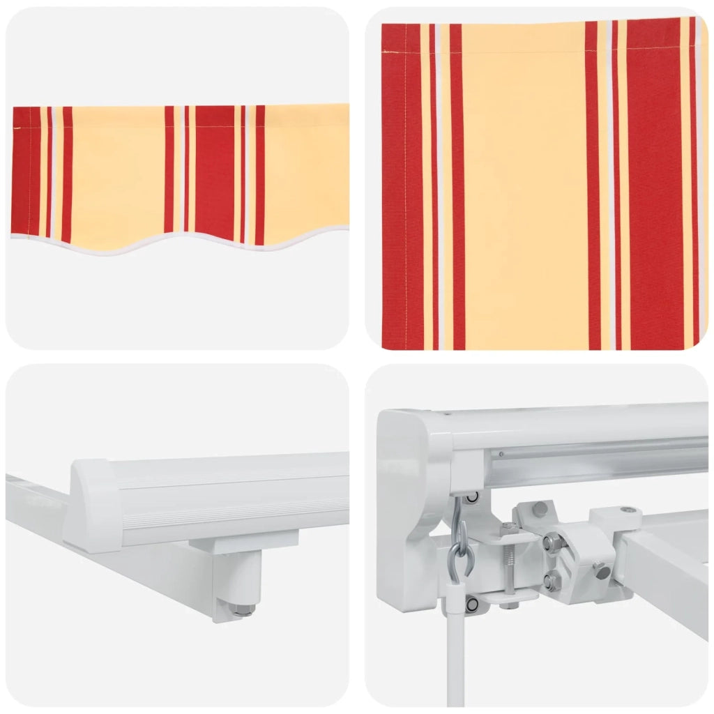 Tenda retrattile manuale Giallo e Arancione 5 x 3 m
