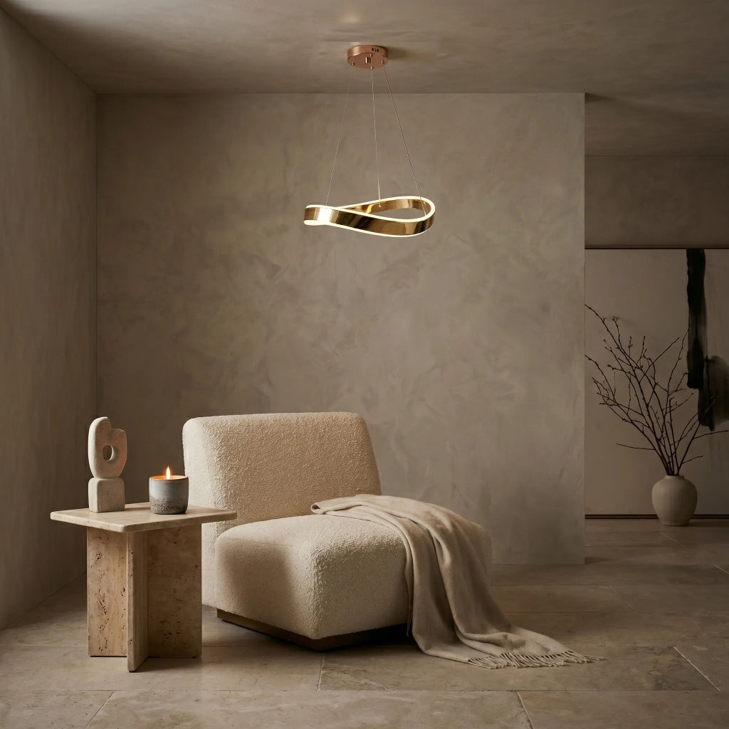 Lampada A Sospensione Da Soffitto Swe064-cp 40cm Gold