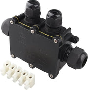 Box di distribuzione acqua e polvere IP68 per illuminazione esterna - connessione cavo a 4 vie - protezione della presa - cavo da 5 a 10 mm