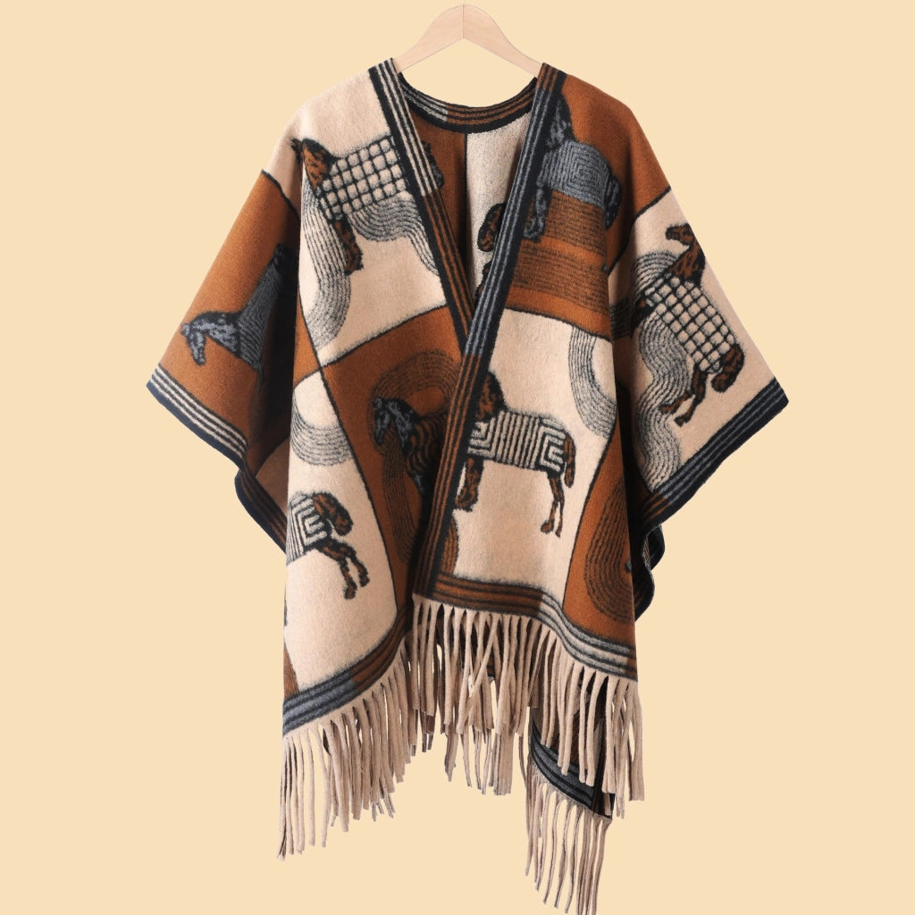 Sciarpa semplice in stile pittura a inchiostro per donna, mantello di alta moda, sciarpa invernale in cashmere