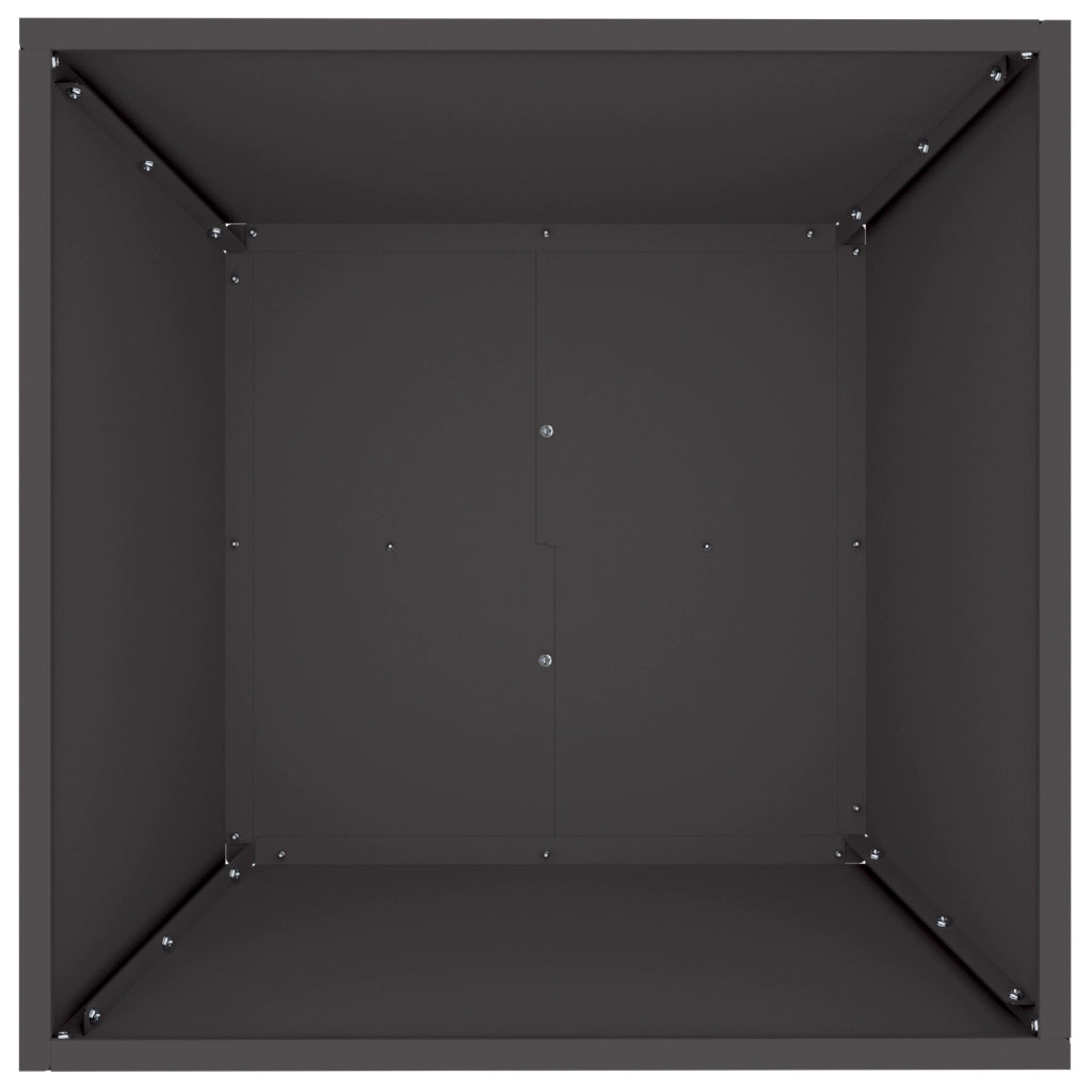 Fioriera in Metallo Nera Metallo 50 x 50 x 15 cm Decorazioni