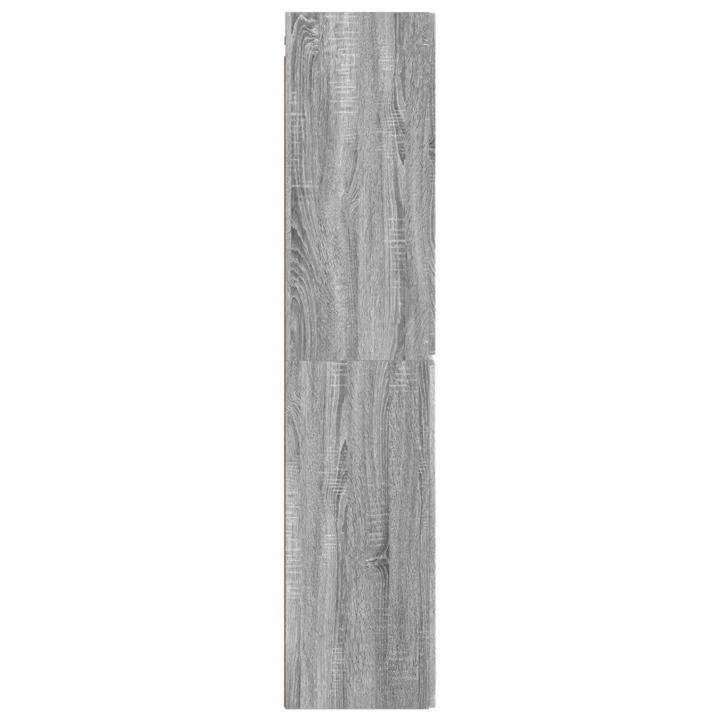Mobiletto da Bagno a Muro Sonoma grigio 33 x 34,5 x 160 cm 890648