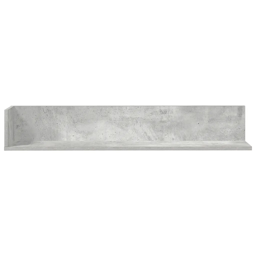 Mensole a Muro 2pz Grigio Cemento 100x16,5x16,5cm in Truciolato 860043