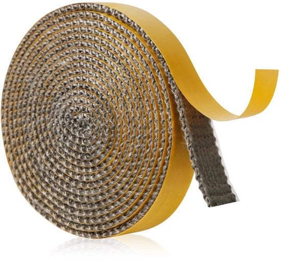 Tappetina di sigillaggio acqua - adesiva - vetrofibra - 20mm x 3m - per imballaggio porte a caminetto - sostituzione imballaggio porta - imballaggio camino