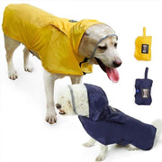 Giubbotto da Pioggia Impermeabile per Cani con Cappuccio - Adattabile per Cani Piccoli, Medi e Grandi (XXXL: Collo 68-72cm, Torace 80-92cm, Giallo)