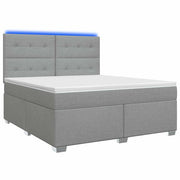 Letto box spring con materasso Grigio Chiaro 180 x 200 cm 3454929